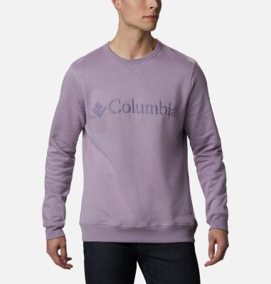 Men's Columbia&trade; Logo Fleece Crew M Columbia&trade; Logo Fleece Crew | 101 | S, Shale Purple Puff Logo, front