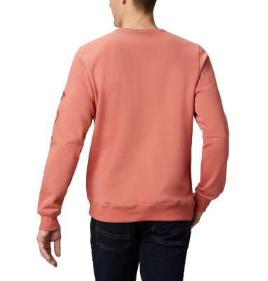 Men's Columbia&trade; Logo Fleece Crew M Columbia&trade; Logo Fleece Crew | 101 | S, Dark Coral, Red Jasper, back