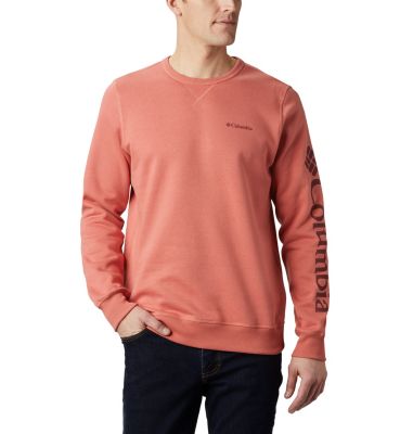 Men's Columbia&trade; Logo Fleece Crew M Columbia&trade; Logo Fleece Crew | 101 | S, Dark Coral, Red Jasper, front