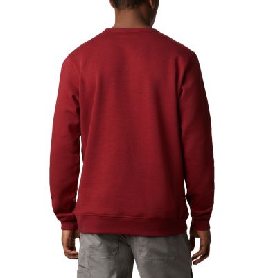 Men's Columbia&trade; Logo Fleece Crew M Columbia&trade; Logo Fleece Crew | 101 | S, Red Jasper, White, back