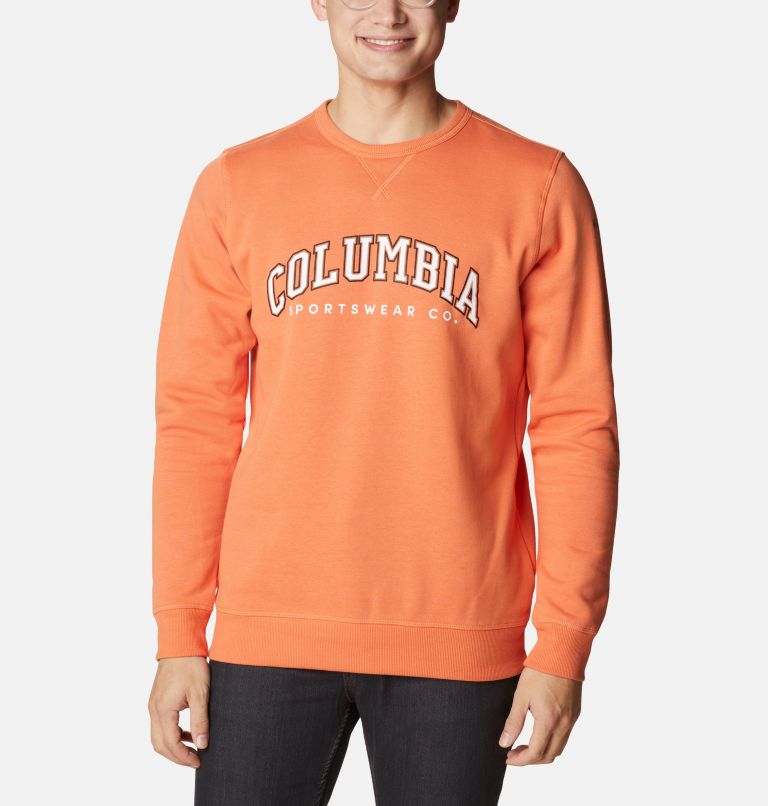 Men's Columbia Logo Fleece Crew, Color: Desert Orange, CSC Varsity Arch 2, image 1