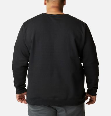 Men's Columbia&trade; Logo Fleece Crew &ndash; Extended Size M Columbia&trade; Logo Fleece Crew | 011 | 4X, Black Puff Logo, back
