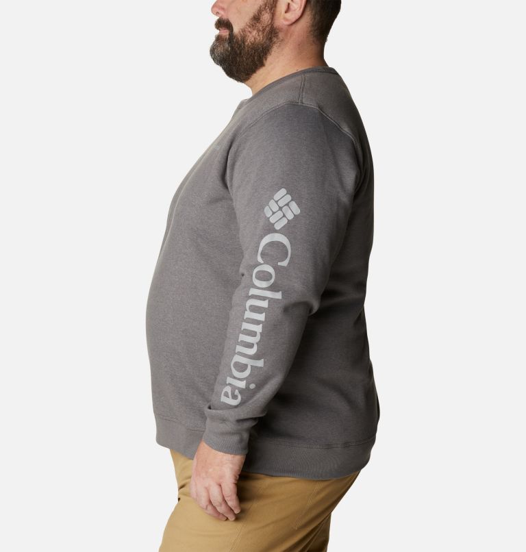Men's Columbia Logo Fleece Crew – Big, Color: City Grey Hthr, CSC Sleeve Logo