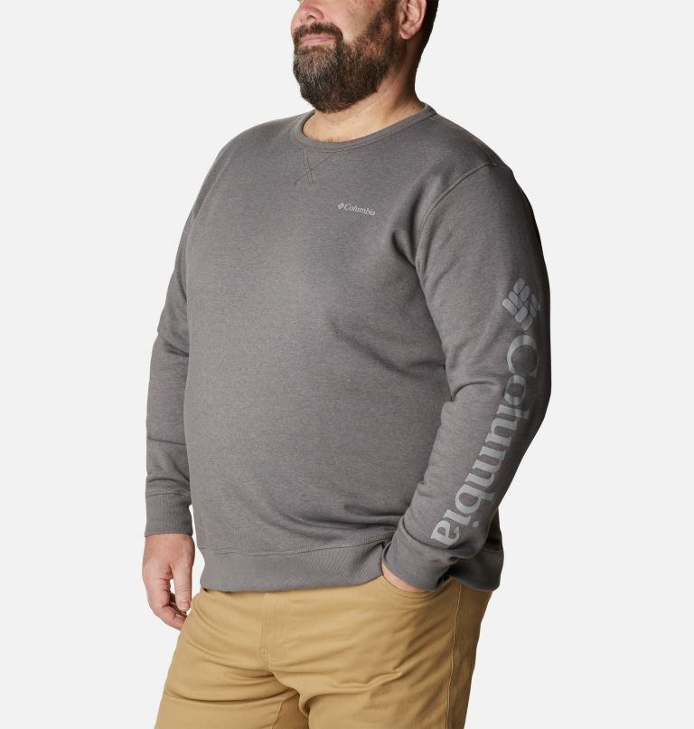 Men's Columbia Logo Fleece Crew – Big, Color: City Grey Hthr, CSC Sleeve Logo, image 5