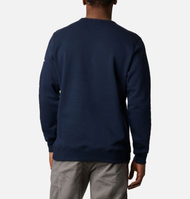 Men's Columbia&trade; Logo Fleece Crew &ndash; Extended Size M Columbia&trade; Logo Fleece Crew | 011 | 4X, Collegiate Navy Puff Logo, back
