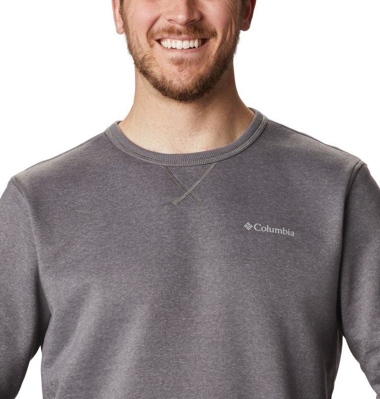 Men's Columbia Logo Fleece Crew – Tall, Color: City Grey Hthr, CSC Sleeve Logo, image 4