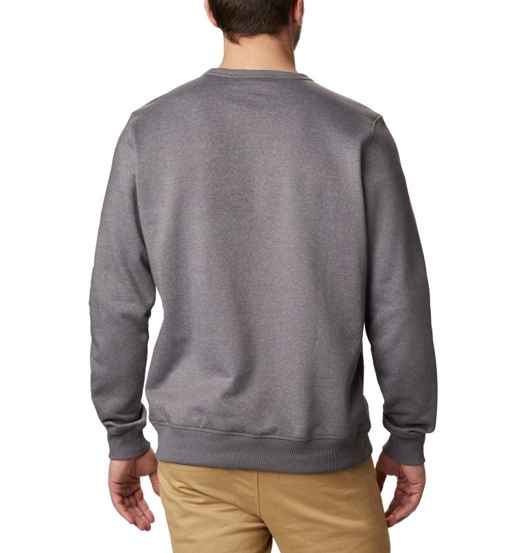 Men's Columbia Logo Fleece Crew – Tall, Color: City Grey Hthr, CSC Sleeve Logo, image 2