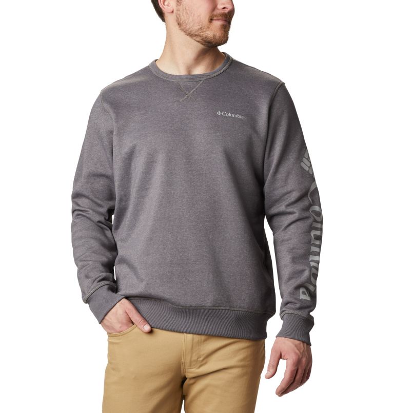 Men's Columbia Logo Fleece Crew – Tall, Color: City Grey Hthr, CSC Sleeve Logo, image 1