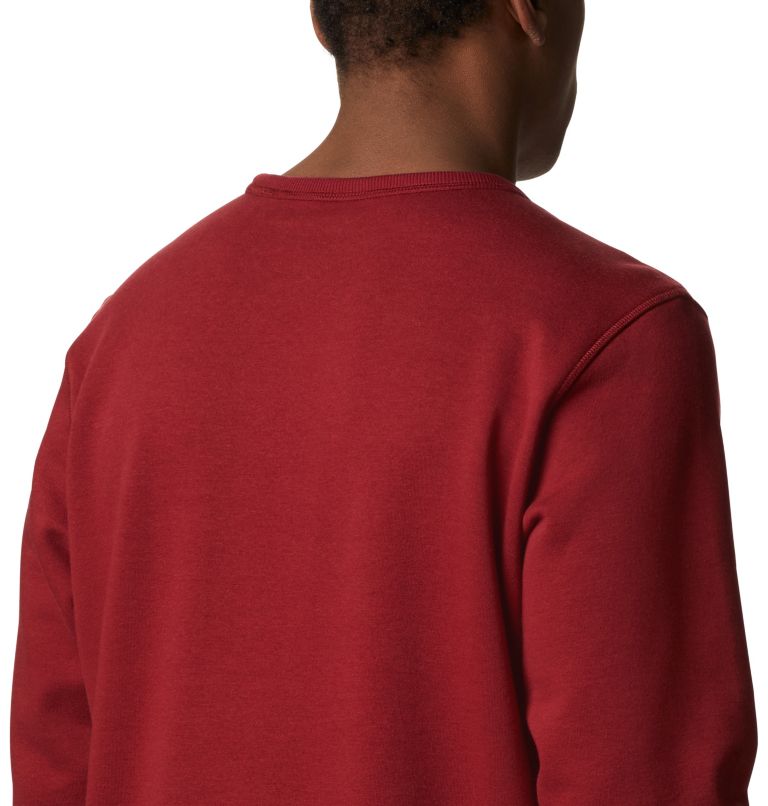 Men's Columbia Logo Fleece Crew – Tall, Color: Red Jasper, White, image 4