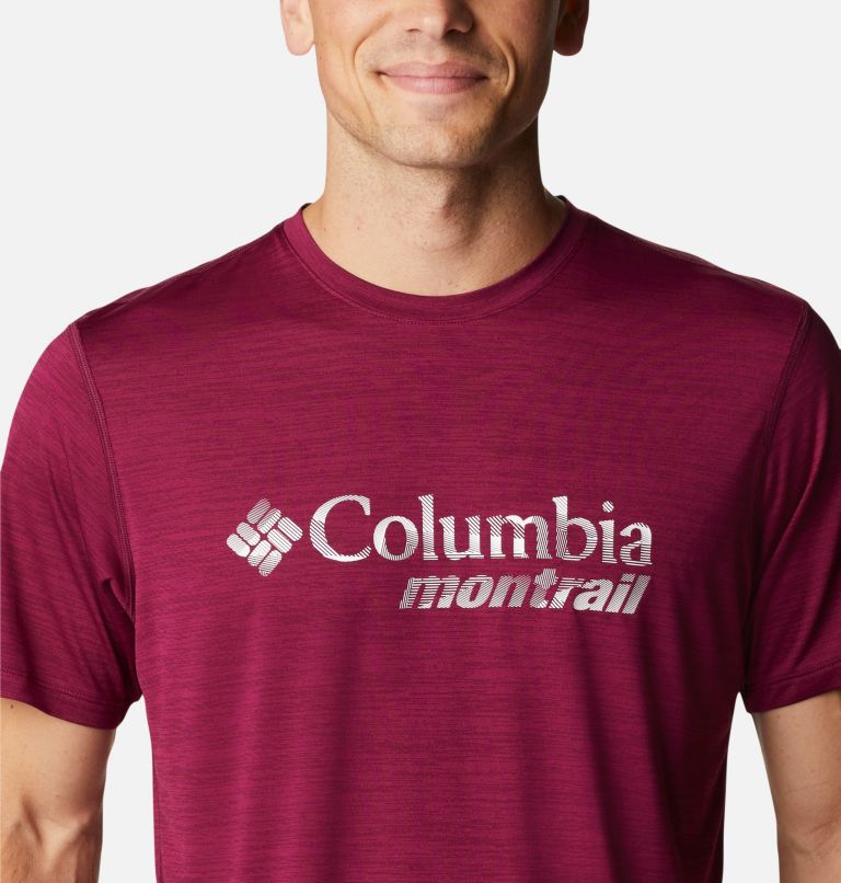 Thumbnail: T-shirt imprimé Trinity Trail Montrail Homme, Color: Marionberry, image 4