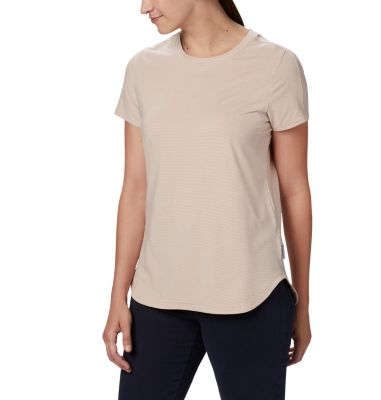 Women's Firwood Camp&trade; T-Shirt Firwood Camp&trade; II SS Tee | 847 | L, Peach Cloud Small Stripe, front