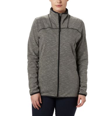 Women's Firwood Camp&trade; Fleece Jacket Firwood Camp&trade; Striped Fleece FZ | 466 | L, Black, front