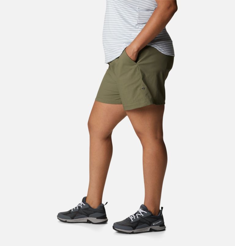 Thumbnail: Women's Firwood Camp II Shorts - Plus Size, Color: Stone Green, image 3