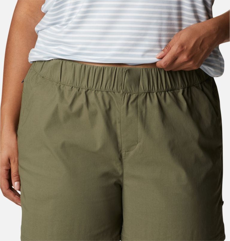Thumbnail: Women's Firwood Camp II Shorts - Plus Size, Color: Stone Green, image 4