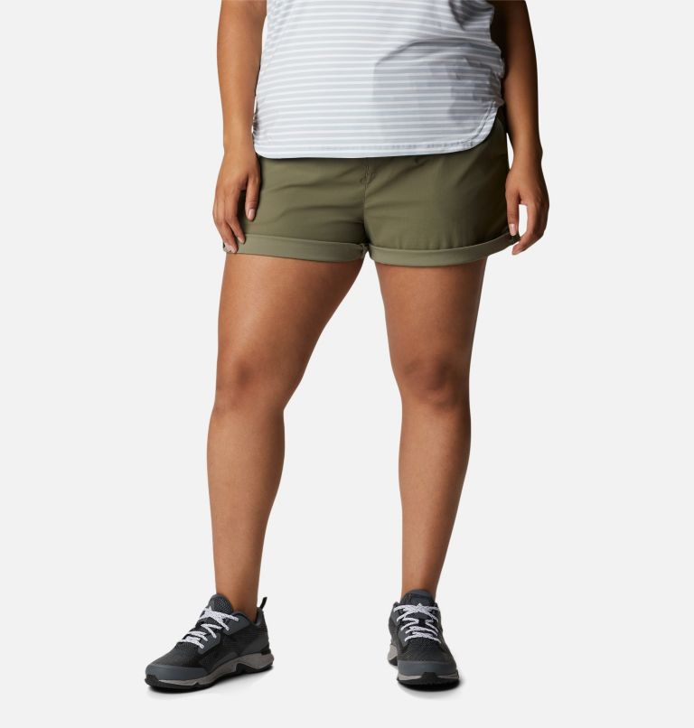 Thumbnail: Women's Firwood Camp II Shorts - Plus Size, Color: Stone Green, image 6