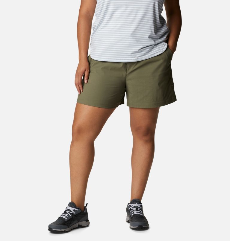 Women's Firwood Camp II Shorts - Plus Size, Color: Stone Green, image 1