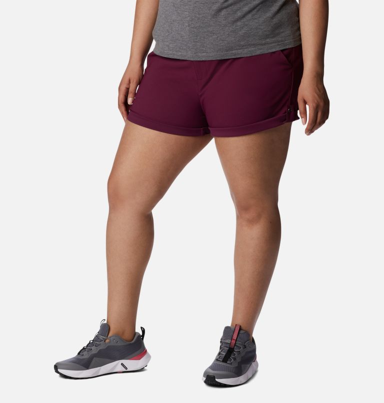 Thumbnail: Women's Firwood Camp II Shorts - Plus Size, Color: Marionberry, image 7