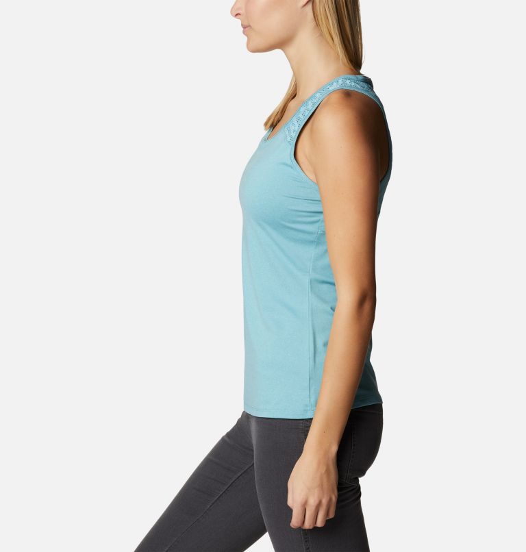 Thumbnail: Women's Peak To Point II Technical Tank, Color: Sea Wave Heather, image 3