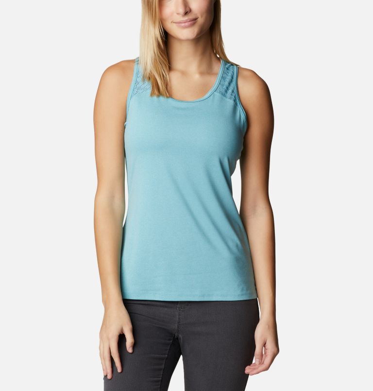 Thumbnail: Women's Peak To Point II Technical Tank, Color: Sea Wave Heather, image 1