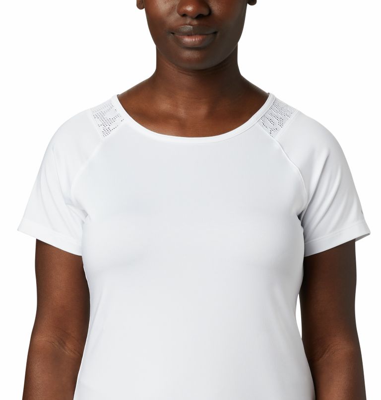 Camiseta técnica manga corta de mujer blanca