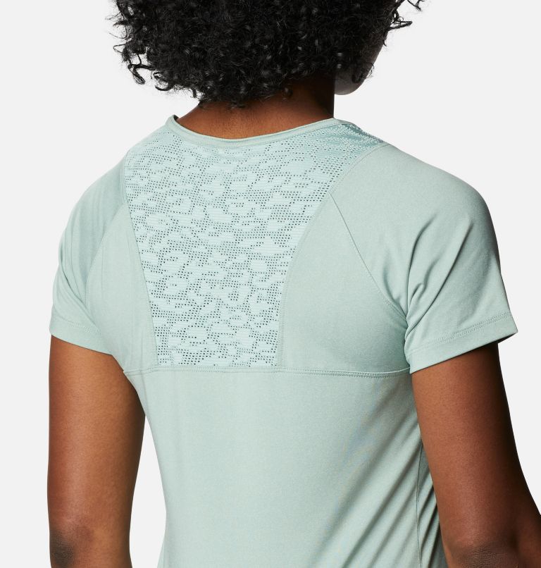 Women's Peak To Point II Technical T-Shirt, Color: Aqua Tone Heather, image 5