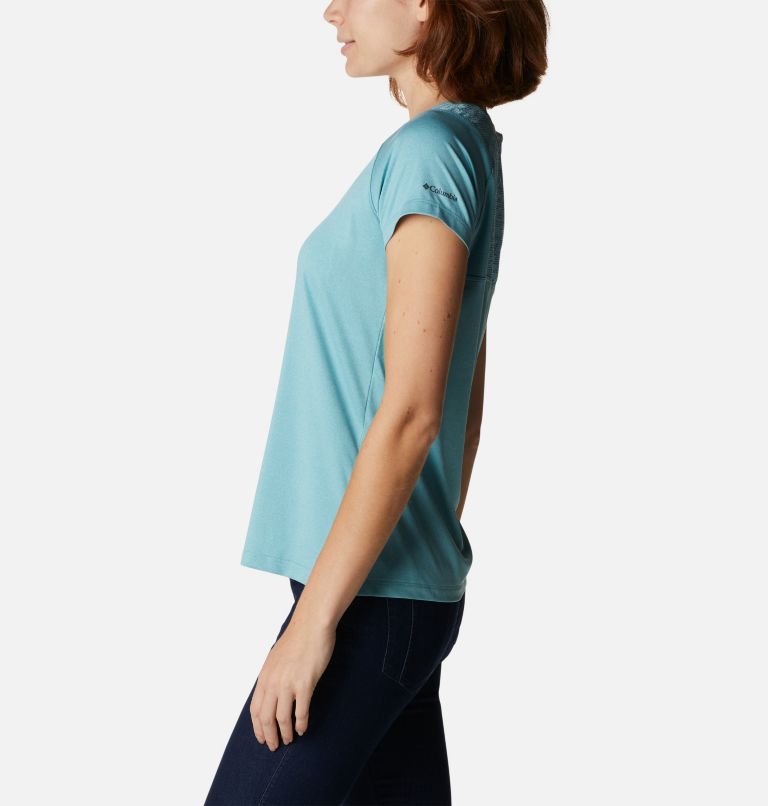 Thumbnail: Women's Peak To Point II Technical T-Shirt, Color: Sea Wave Heather, image 3