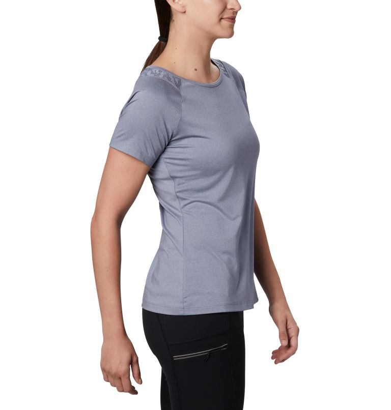Women's Peak To Point II Technical T-Shirt, Color: New Moon Heather, image 3