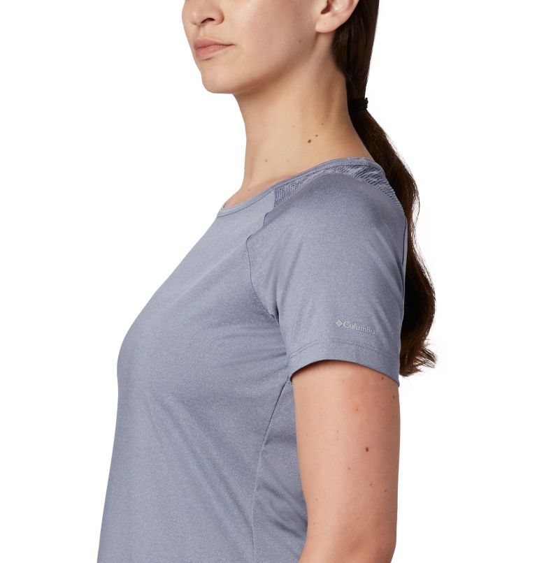 Women's Peak To Point II Technical T-Shirt, Color: New Moon Heather, image 4