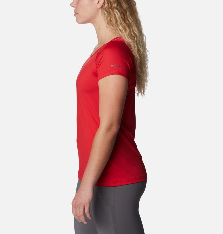 Thumbnail: Peak to Point technisches T-Shirt für Damen, Color: Red Lily, image 3