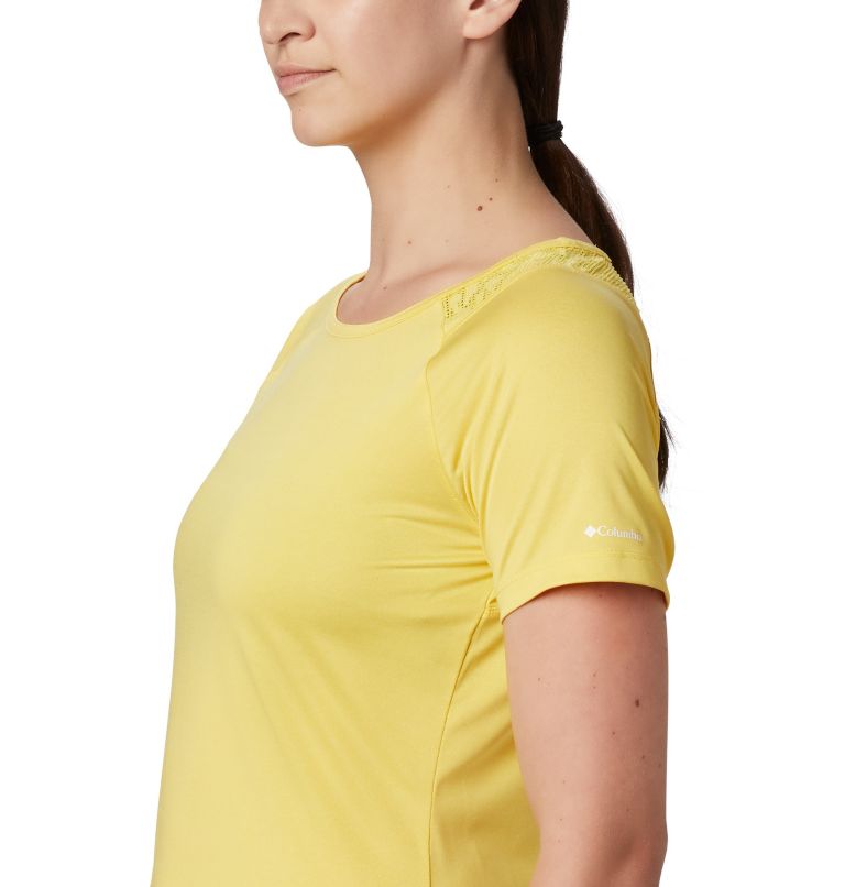 Women's Peak To Point II Technical T-Shirt, Color: Buttercup Heather, image 4