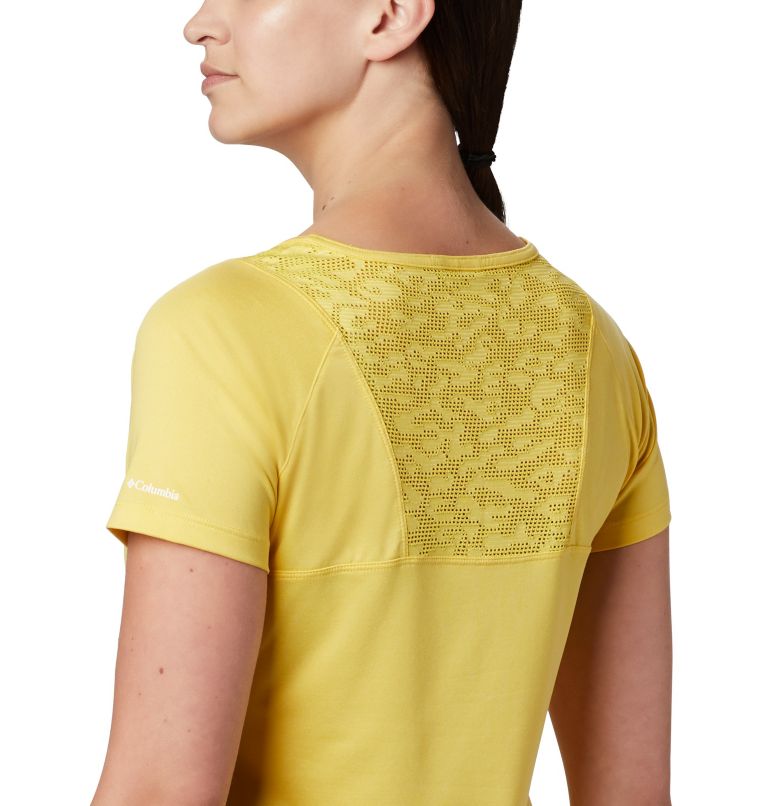 Women's Peak To Point II Technical T-Shirt, Color: Buttercup Heather, image 5