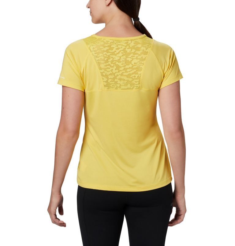 Women's Peak To Point II Technical T-Shirt, Color: Buttercup Heather, image 2