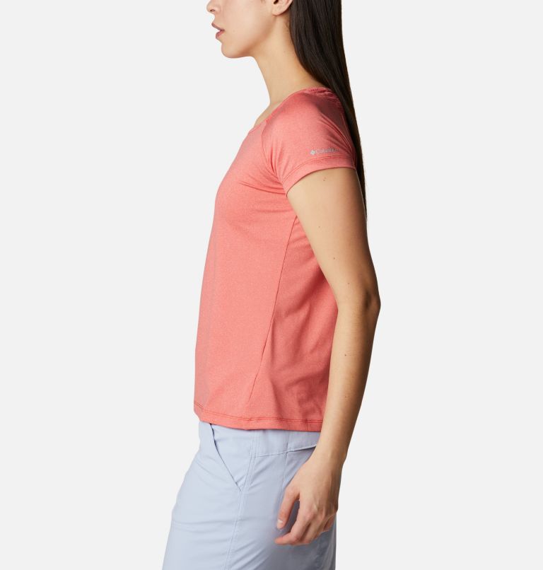 Women's Peak To Point II Technical T-Shirt, Color: Bold Orange Heather, image 3