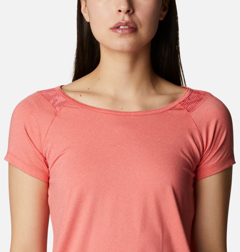 Women's Peak To Point II Technical T-Shirt, Color: Bold Orange Heather, image 4