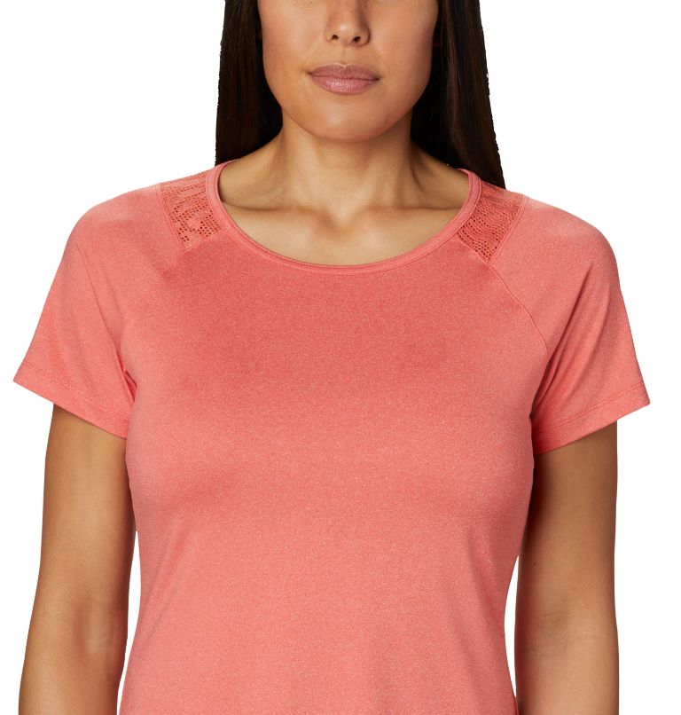 Thumbnail: Women's Peak To Point II Technical T-Shirt, Color: Bright Poppy Heather, image 4