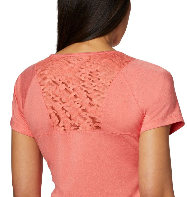 Thumbnail: Women's Peak To Point II Technical T-Shirt, Color: Bright Poppy Heather, image 5
