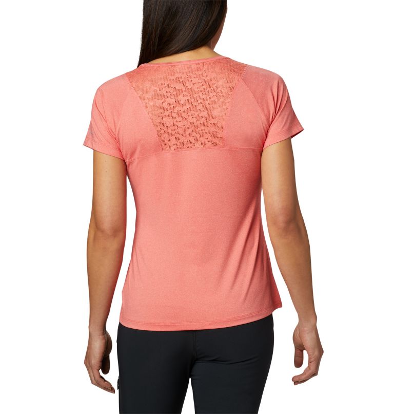 Thumbnail: Women's Peak To Point II Technical T-Shirt, Color: Bright Poppy Heather, image 2