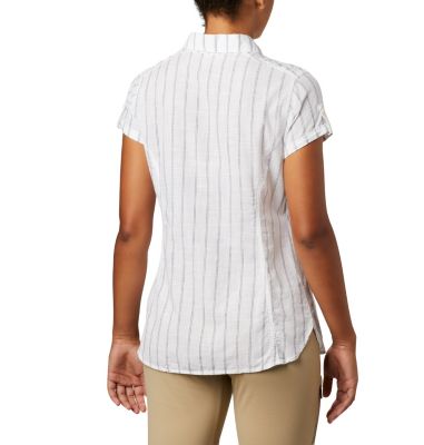 Chemise Manches Courtes Camp Henry&trade; II Femme Camp Henry&trade; II SS Shirt | 384 | S, White Stripe, back