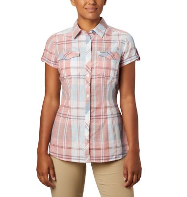 Camisa de manga corta Camp Henry&trade; II para mujer Camp Henry&trade; II SS Shirt | 384 | S, New Moon Large Plaid, front