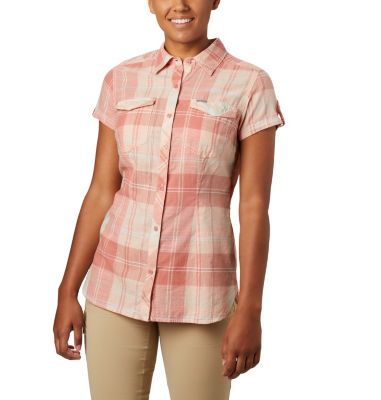 Chemise Manches Courtes Camp Henry&trade; II Femme Camp Henry&trade; II SS Shirt | 384 | S, Cedar Blush Large Plaid, front
