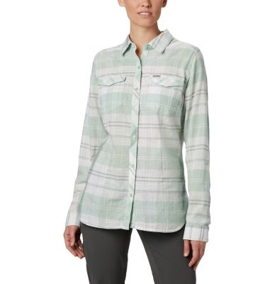 Chemise Camp Henry&trade; II Femme Camp Henry&trade; II LS Shirt | 384 | L, New Mint Large Plaid, front