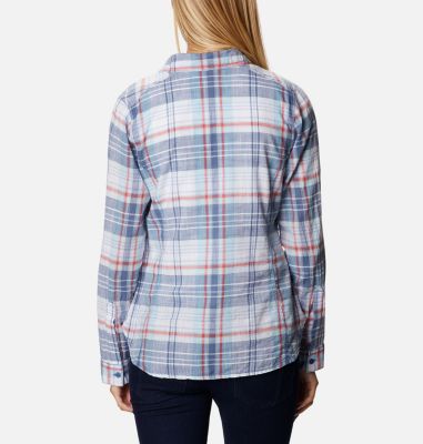 Women's Camp Henry&trade; II Shirt Camp Henry&trade; II LS Shirt | 743 | S, Faded Sky Plaid, back