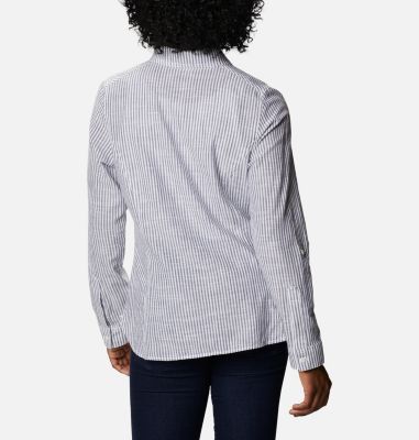 Women's Camp Henry&trade; II Shirt Camp Henry&trade; II LS Shirt | 743 | S, Nocturnal Vertical Stripe, back