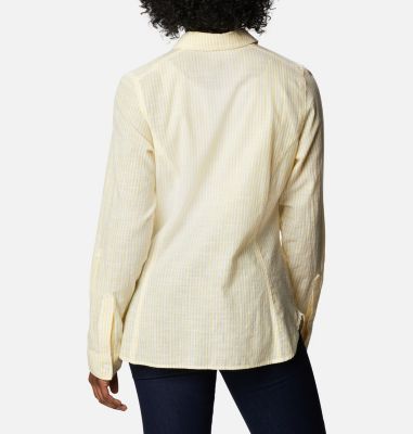 Women's Camp Henry&trade; II Shirt Camp Henry&trade; II LS Shirt | 743 | S, Sun Glow Vertical Stripe, back