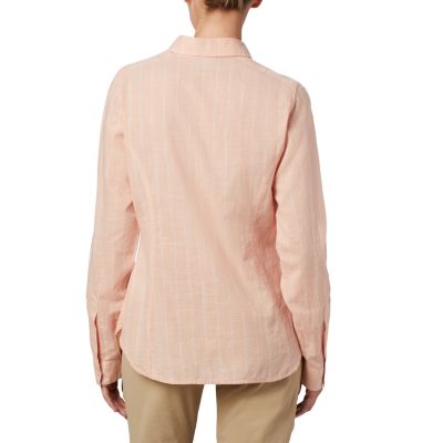 Chemise Camp Henry&trade; II Femme Camp Henry&trade; II LS Shirt | 384 | L, Peach Cloud Stripe, back