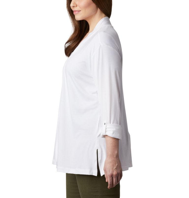 Women's Essential Elements Cardigan – Plus Size, Color: White, image 3