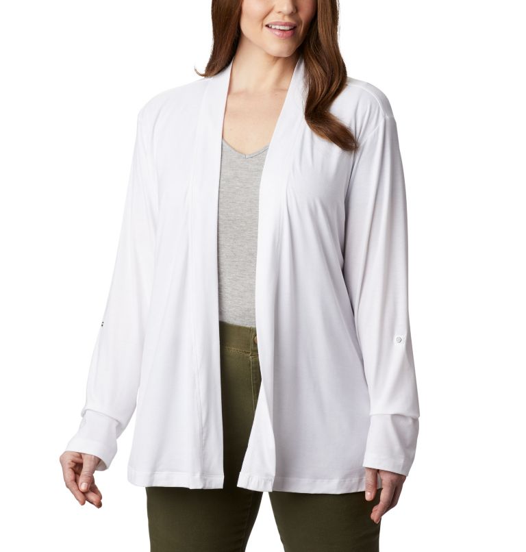 Women's Essential Elements Cardigan – Plus Size, Color: White, image 1