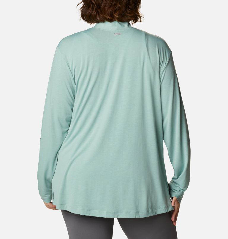 Women's Essential Elements Cardigan – Plus Size, Color: Aqua Tone, image 2