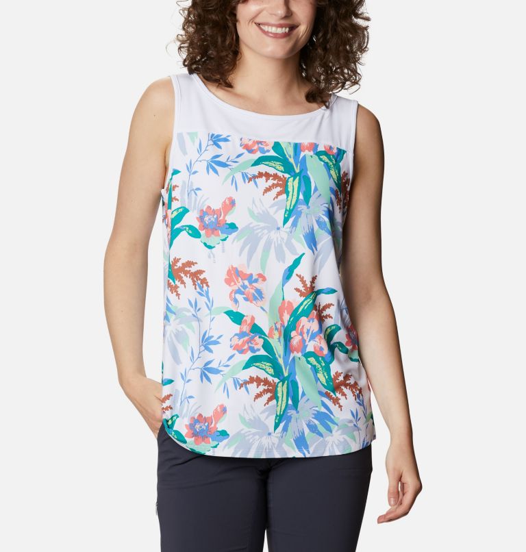 Camisole Chill River pour femme, Color: White, Magnolia Print, image 1