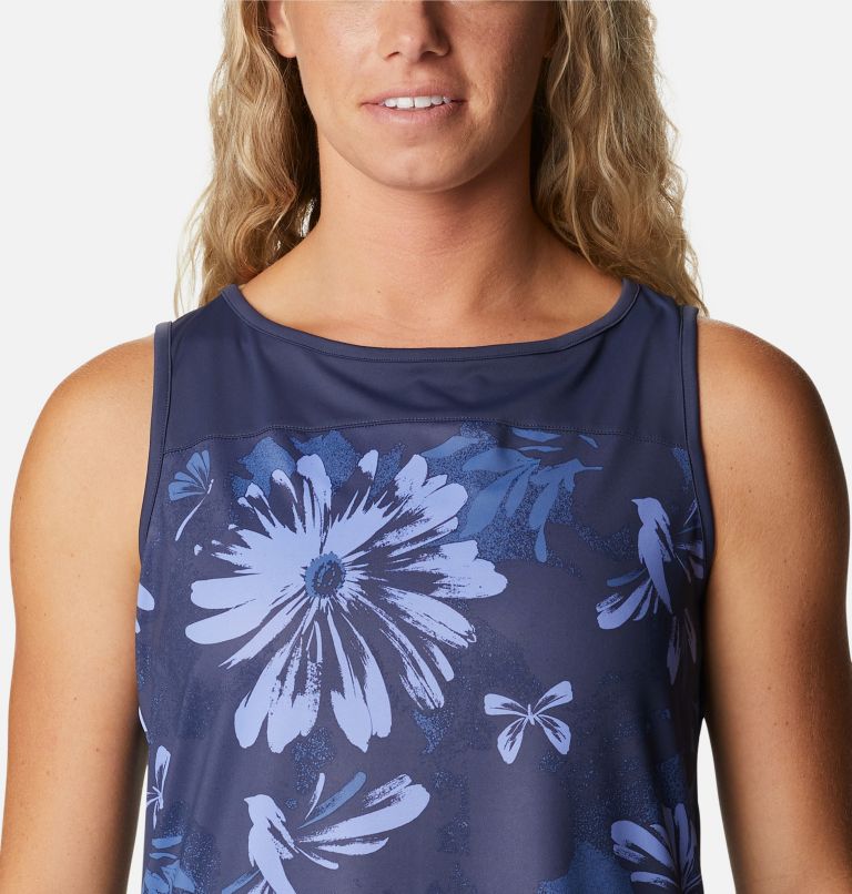 Thumbnail: Women's Chill River Technical Tank, Color: Nocturnal Daisy Party, image 4